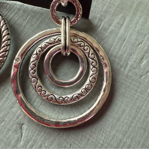 Scroll by Dillard Reversible Dangle Circle Earrings NEW - Picture 2 of 8